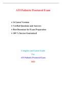 Pediatric Exam (A_T_I ) (16 Versions, Latest : 2021) |Verified Q & A, Complete Document for Exam|