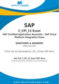 SAP C_CPI_13 Dumps - Prepare Yourself For C_CPI_13 Exam