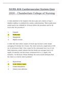 NURS 404 Cardiovascular System Quiz 2020 – Chamberlain College of Nursing