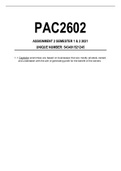 PAC2602 Assignment 2 Semester 1 & 2 2021