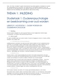 Alle leerstof van Ouderenpsychologie volgens YouLearn