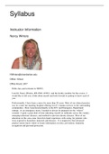 NR503 Epidemiology Syllabus  Instructor Information Nancy Winters
