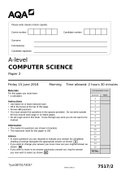   AQA A-level COMPUTER SCIENCE Paper 2