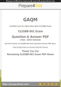 CLSSBB-001 Exam - Easy to Pass Just Follow The Instructions - 100% Working