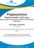 Pegasystems PEGAPCLSA80V1_2020 Dumps - Prepare Yourself For PEGAPCLSA80V1_2020 Exam