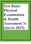 Test Bank Physical Examination & Health Assessment 7e_(Jarvis 2015)