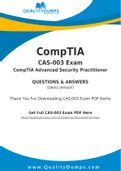 CompTIA CAS-003 Dumps - Prepare Yourself For CAS-003 Exam