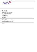 A-levelPSYCHOLOGY7182&sol;1PAPER 1Mark schemeSpecimen Material Third Set