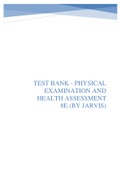 Test Bank - Physical Examination and Health Assessment 8th Edition &lpar;by Jarvis&rpar;