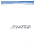 Maternal and Child Health Nursing 8th Edition-Pillitteri Test Bank