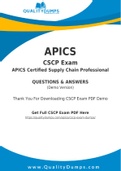 APICS CSCP Dumps - Prepare Yourself For CSCP Exam