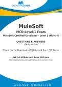 MuleSoft MCD-Level-1 Dumps - Prepare Yourself For MCD-Level-1 Exam