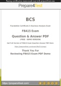FBA15 Questions [2021] Get 100% Actual FBA15 Questions and Answers PDF