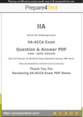 IIA-ACCA Questions [2021] Get 100% Actual IIA-ACCA Questions and Answers PDF