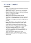 NR 222 Unit 6 Exam 2021
