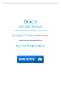 Oracle 1Z0-1084-20 Dumps Questions and Answers to Pass 1Z0-1084-20 Exam in First Attempt