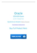 Oracle 1Z0-819 Exam Dumps [2021] PDF Questions With Success Guarantee