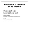 Samenvatting hoofdstuk 2 rekenen in de chemie, nova scheikunde havo 4