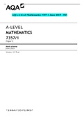 AQA A-level Mathematics 7357-1 June 2019 - MS