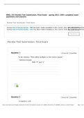  ENGL 333 Review Test Submission: Final Exam – spring 2021 100% complete exam questions and answers 