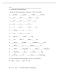 balancing equations chemistry worksheet 