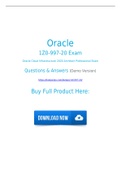 Oracle 1Z0-997-20 Dumps 100% Authentic [2021] 1Z0-997-20 Exam Questions