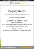PEGAPCBA84V1 Exam - Easy to Pass Just Follow The Instructions - 100% Working
