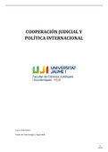 Temas de la asignatura Cooperación Judicial y Política Internacional