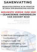 Nieuwe samenvatting Juni 2021 Bedrijfseconomie In De Praktijk (5e druk) Bakker Van Houten - met  gearceerde onderdelen voor tentamen NCOI