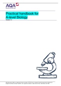 AQA Practical handbook for A-level Biology