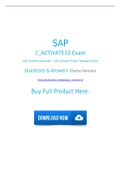 Actual C_ACTIVATE12 Dumps Questions With (2021) C_ACTIVATE12 Exam Dumps Get Certified Easily