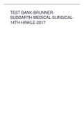 TEST BANK-BRUNNER-SUDDARTH-MEDICAL-SURGICAL-14TH-HINKLE-2017 