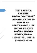 Test Bank (Downloadable Files) for Exercise Physiology,Theory and Application to Fitness and
