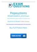 PEGAPCSSA80V1&lowbar;2019 Dumps PDF &lpar;2021&rpar; 100&percnt; Accurate Pegasystems PEGAPCSSA80V1&lowbar;2019 Exam Questions