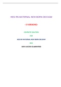 HESI RN MATERNAL NEWBERN OB EXAM 2021 &lpar;4 VERSIONS&rpar; &sol; RN MATERNAL NEWBERN OB EXAM 2021 &lpar;4 VERSIONS&rpar;&vert; VERIFIED DOCUMENT &vert; 100 &percnt; CORRECT 