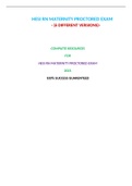 HESI RN MATERNITY PROCTORED EXAM 2021 &lpar;5 VERSIONS&rpar; &sol; RN MATERNITY PROCTORED EXAM 2021 &lpar;5 VERSIONS&rpar;&vert; VERIFIED DOCUMENT &vert; 100 &percnt; CORRECT 