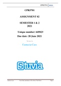 Criminal Procedure CPR3701 Assignment 02 Semester 1-2 / 2021