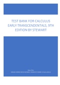 Test Bank for Calculus Early Transcendentals, 9th Edition By Stewart