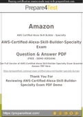 AWS-Certified-Alexa-Skill-Builder-Specialty Questions [2021] Get 100% Actual AWS-Certified-Alexa-Skill-Builder-Specialty Questions and Answers PDF