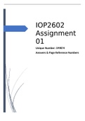 IOP2602 Assignment 01 Answers 