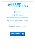 Download Citrix 1Y0-231 Dumps Free Updates for 1Y0-231 Exam Questions [2021]