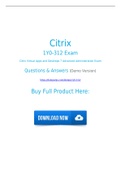 Citrix 1Y0-312 Exam Dumps [2021] PDF Questions With Free Updates
