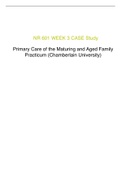 NR601 Week 3 Case Study on 2 Screening Tools - Beck Anxiety Inventory Scale (BAI) and the Geriatric Depression Scale (GDS)