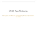 NR601 Week 7 Assignment: Course Outcomes Reflection