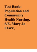 Test Bank: Population and Community Health Nursing, 6/E, Mary Jo Clark
