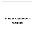 HRM3705 ASSIGNMENT NO.2 YEAR 2021 SUGGESTED SOLUTIONS
