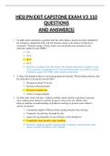 HESI PN EXIT CAPSTONE EXAM V3 110 QUESTIONS AND ANSWER&lpar;S&rpar;