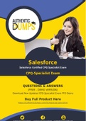 Salesforce CPQ-Specialist Dumps - Accurate CPQ-Specialist Exam Questions - 100% Passing Guarantee
