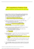 ATI Comprehensive Predictor Exam (Detail Solutions and Resource for the test)