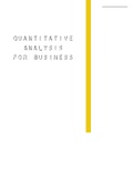 Quantitative Analysis for Business Class Notes &lpar;C723&rpar;
